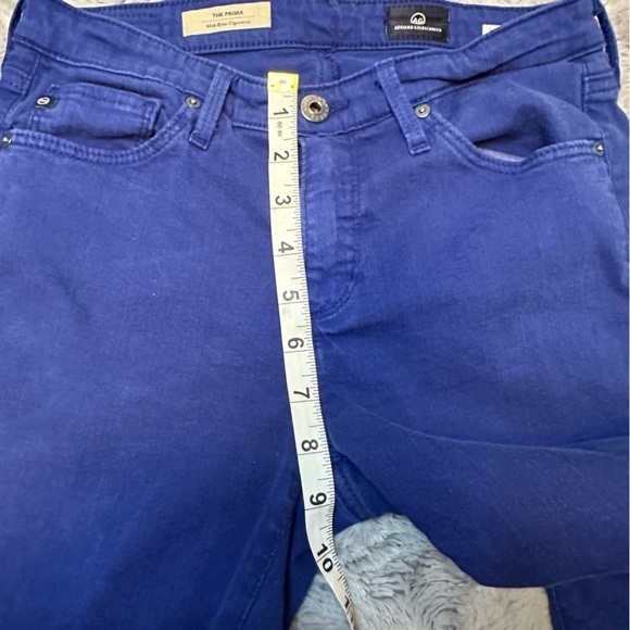 AG Adriano Goldschmied 26R The Prima Mid Rise Cigarette Jeans Cobalt Bright Blue - Picture 9 of 11